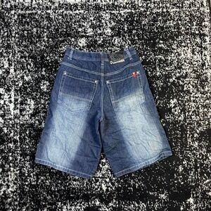 Y2k South Pole Baggy Red tab Faded Denim shorts size 32